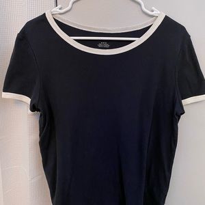 american eagle ringer tee shirt